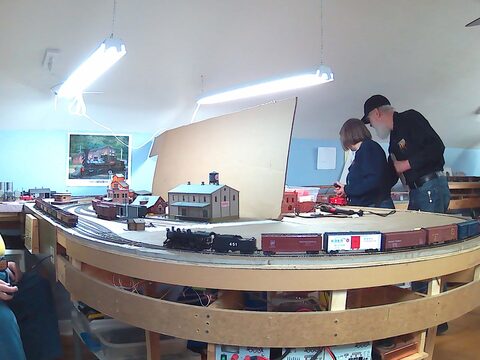 Road crew running a train during Buzz's op session